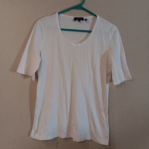 Theory White Short Sleeve Tee Sz L
